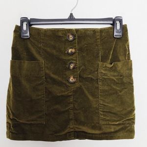 UO Velvet mini skirt
